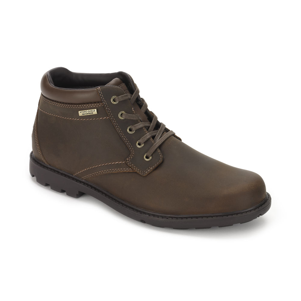 Botas Rockport Hombre Mexico - Rugged Bucks Waterproof Marrom - KHQSI4937